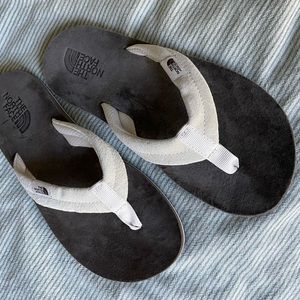 The North Face slippers, never used, tan & brown, soft, good grip